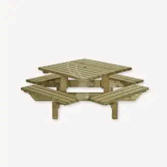 Vierkante picknicktafel