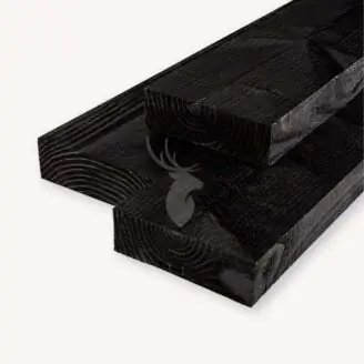 Douglas balk | ruw | zwart | 7x22 cm