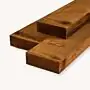 Douglas balk | ruw | bruin geïmpregneerd | 7x22 cm