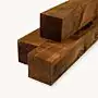 Douglas paal | ruw | bruin | 15x15 cm