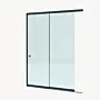 Glazen schuifwand | 2-rails | zwart
