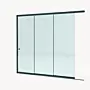 Glazen schuifwand | 3-rails | zwart