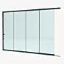 Glazen schuifwand | 4-rails | antraciet
