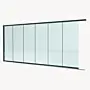Glazen schuifwand | 6-rails | zwart