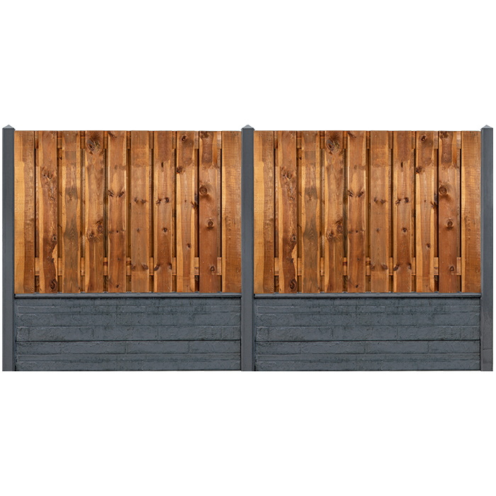 BRUIN GRENEN TUINSCHERM 130 CM HOOG