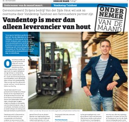 Artikel Hoeksche Waard Exclusief: Vandentop is meer dan alleen leverancier van hout