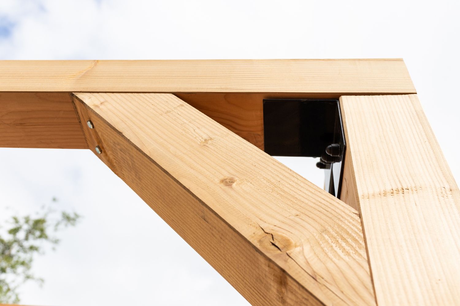 Geschaafde douglas palen.