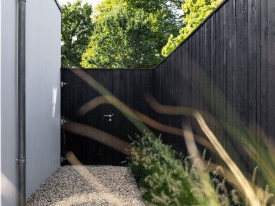 Tuinpoort zwart halfhouts rabat